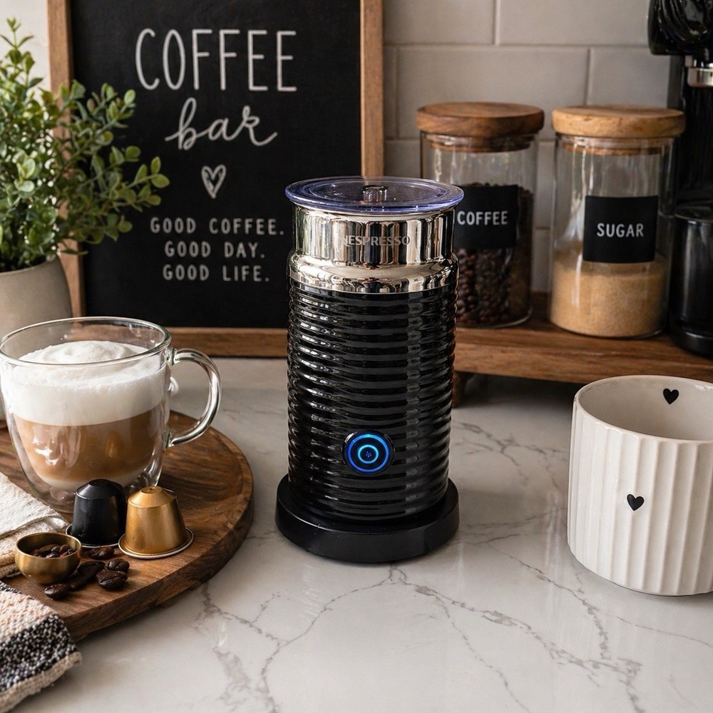Nespresso Aeroccino 3 Electric Milk Frother & Warmer Hone Coffee Bar Cappuccino